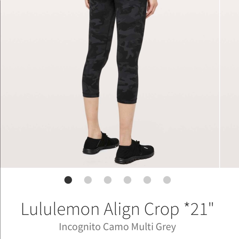 SOLD Lululemon camo align crops 21” - Picture 2 of 9